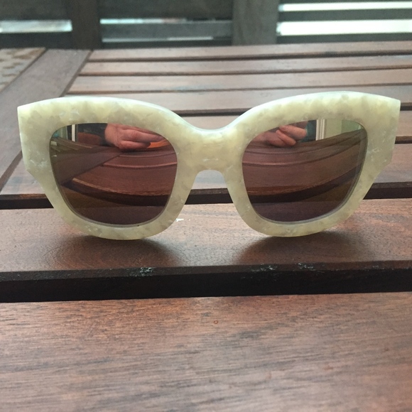 ROBERI AND FRAUD ACETATE MIRRORED SUNGLASSES - Picture 1 of 8